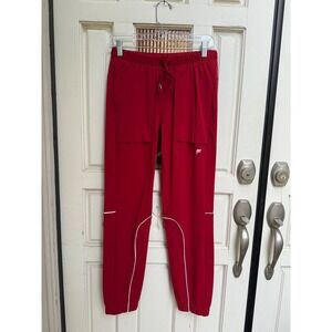 Fabletics The One Jogger Reflective Holly Berry Red‎ Activewear Pants Size Small